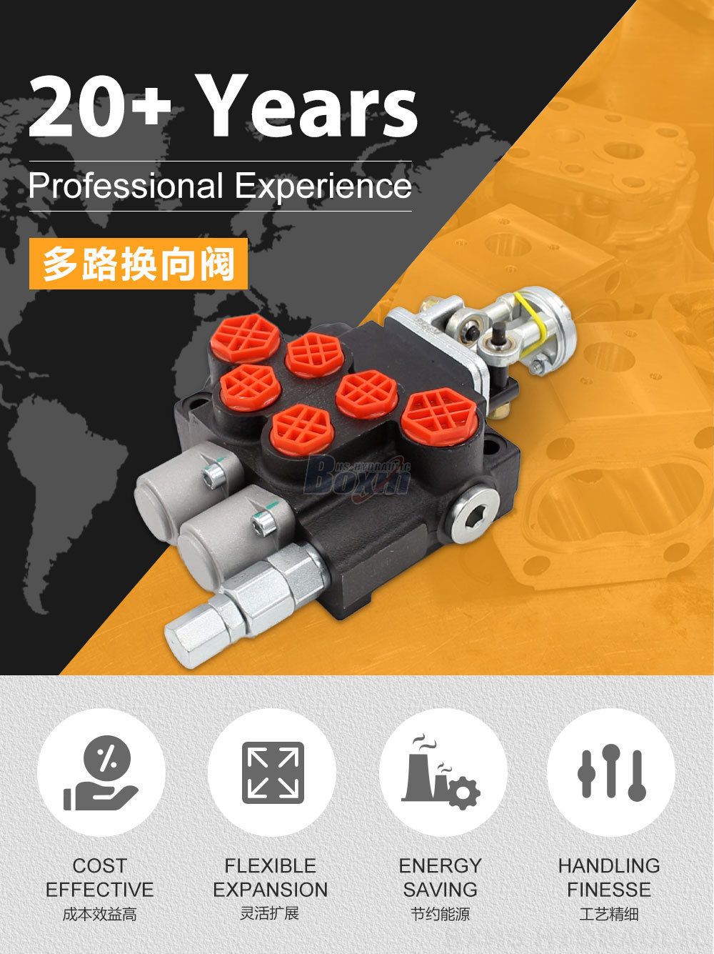 P40-2OT 手控+一控二 2 联 整体式换向阀